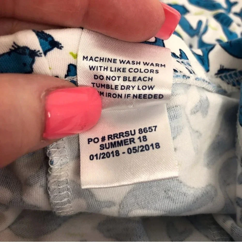 Roller‎ Rabbit pajama pants blue seals size 12-18 months